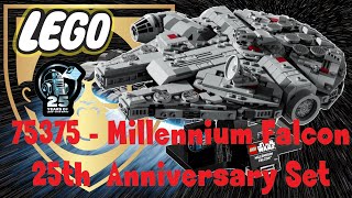 Lego Set  75375 - Millennium Falcon Legos Star Wars 25th anniversary  *** Speed Build and Review ***