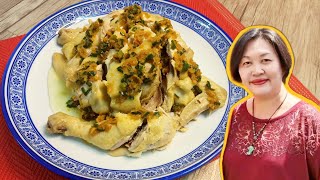 Steamed Chicken Cantonese Style With Sauce