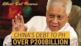 CHINA DEBT over P200B | Del Rosario says PH can seize China’s assets over damaged reefs