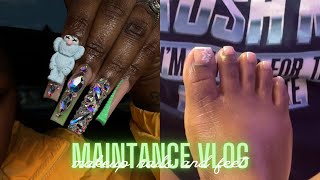 MAINTANCE VLOG: NAILS , FEET , EYEBROWS AND WAX | BRIANA MARIE