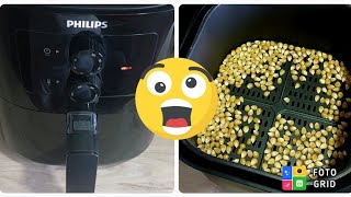 تجربتي في عمل الفشار في القلاية الهوائية فيلبس Philips air fryer | popcorn 🍿