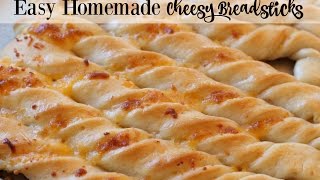 Easy Homemade Cheesy Breadsticks -  Butter With A Side of Bread