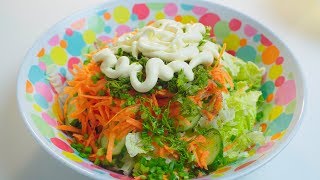 Napa cabbage salad with mayonnaise