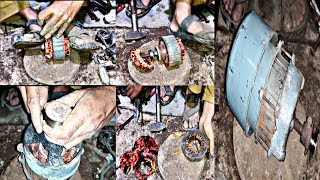 Removing copper from a washing machine motor/#copper #motor