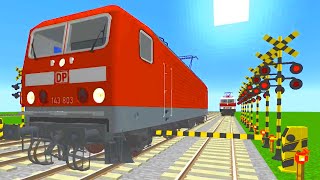 railway railroad crossing trains Minecraft 【踏切アニメ】