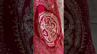 Bandhani Dupatta Crafted with Sequins Pearl Dabka Dori Marori and Gota patti hand work