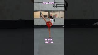 MUAY THAI TRAINING IN OUT OUT IN KICKS #andrea #MYAYT #muaythaishorts