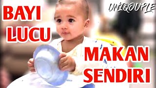 PERTAMA KALI BAYI MAKAN SENDIRI - FUNNY BABY VIDEO - BULEPOTAN KEMANA2 😆😆