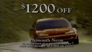 Retro Chrysler Plymouth National Car Sale Commercial 1995