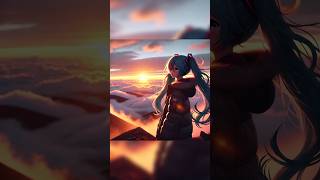 Miku’s Magical Sunrise Moment 🥰 | 2024 Vibes 🌅 | #AI #Anime #Vocaloid #DigitalArt #ViralAnimation