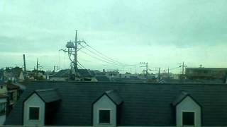 Tokyo Residential area view by train.