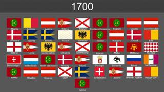 Evolution of European flags 1000-2024