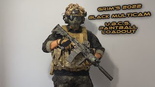 Grim's 2022 Black Multicam UBCS Paintball Loadout #paintball #loadout #multicam