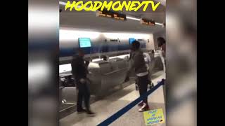 [Warning] Fight at American Airlines Airport😧🥊Hoodmoney Reacts🤯