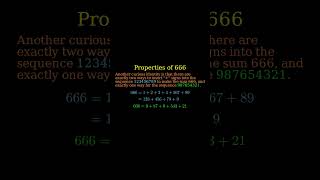 Fascinating  properties of 666 #maths  #numbers #viral #shorts #trending #trendingshorts #viralvideo