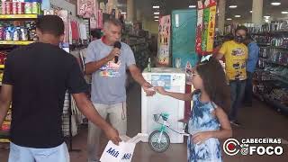 Sorteio de brindes no aniversário de 10 anos do Comercial Cardoso em Cabeceiras do Piauí