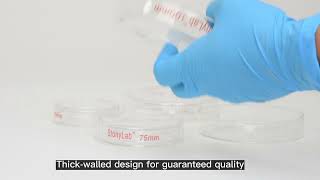 🧫STONYLAB Glass Cell Culture Dishes Petri Dishes with Clear Lid for Laboratory (one pack)