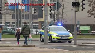 RTW BF + 2 HgruKw + 1 FuStw + 1 BefKw Polizei + Verkehrsaufsicht + NEF DRK Leipzig