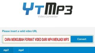 Cara mengubah format video dari mp4 ke mp3