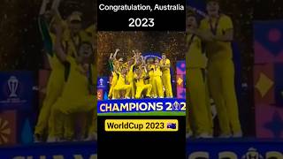 Congratulations Australia and Australian Supporters.#cricket #indvsaus #australia #worldcup2023