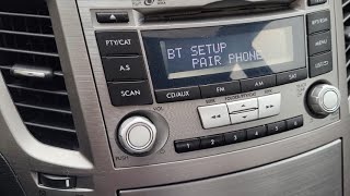 How to Get to the Setup Pair Menu for Bluetooth/Phone Book on a Subaru Legacy