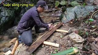 Survive in the deep jungle of Vietnam. làm nới trú ẩn bên dòng suối sinh tồn #xuhuong #survival