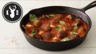 Baked Meatballs & Tomato Sauce | Kitchen Daddy