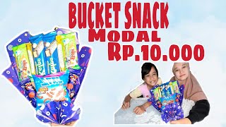 CARA MUDAH MEMBUAT BUKET SNACK DARI KERTAS KADO MODAL 10 ribu