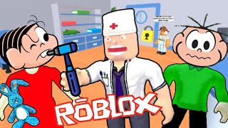 MÔNICA e CEBOLINHA NO ROBLOX - FUGINDO ESCAPE do DENTISTA MALUCO -  Turma da Mônica laços lições