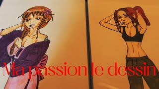 Ma cherie et sa passion le dessin abonnez vous a son compte