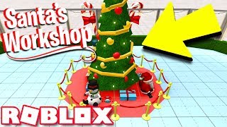 BUILDING SANTA'S WORKSHOP!! *Skating Rink* (Roblox Bloxburg)