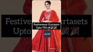 Festivewear kurtasets from ajio 75% off 🎉🥳 #shorts #kurtasets #ajio #ajiosale  #trending #viralvideo