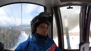 360 Gondola ride at Lake Louise clear day  /Can in Canada