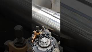 Turning shaft on Cazeneuve HB725 lathe #asmr #machine #machinist #steel #chips #shaft #machining