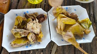 Cabbage with natural chicken. Khmer food. #foodie #cooking