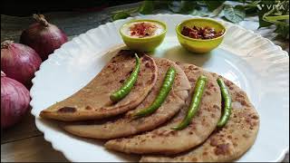 pyaj Hare dhaniye ka paratha/ प्याज़ और हरा धनिया के पराठे/ ડુંગળી અને લીલા ધાણા ના પરોઠા🧅☘️