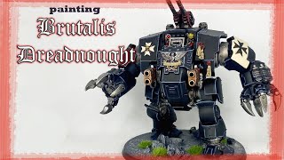 Painting a Brutalis Dreadnought for my Black Templar army!