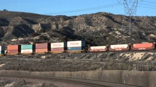 Union Pacific on the Cajon Pass with rare Ferromex engine