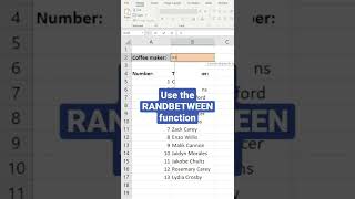 How to use the RANDBETWEEN function in Excel!