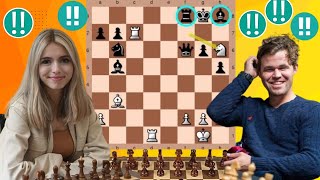 Supper Chess Game: 32 By Magnus Carlsen vs Anna Cramling