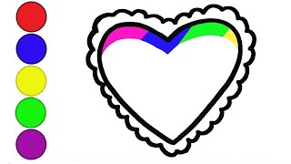 Bolalar uchun yoqimli yuraklar va ranglarni qanday chizish mumkin .How to draw cute hearts and color