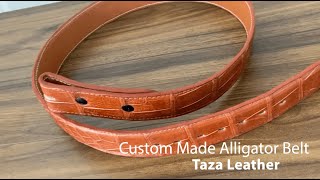 Crafting a Custom Cognac Alligator Belt