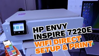 How To Do HP ENVY Inspire 7220e Printer WIFI Direct Setup With Phone, Computer and Print