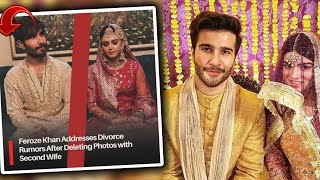 Feroze Khan addresses divorce rumors after deleting pics with 2nd wife / Feroze Khan with 2nd wife