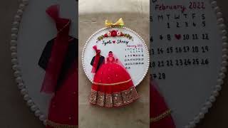 wedding hoop art || Embroidery hoop art || couple embroidery #youtubeshorts #shorts