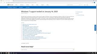 Windows 7 Support Ends