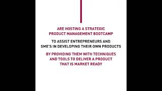 2022 Strategic Product Management Bootcamp Information