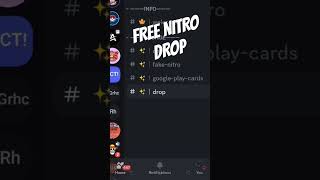 FREE NITRO DROP on my new server! #shorts #discord #freediscordnitro