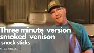 A three minute version of smoked jerky snack sticks with cheese