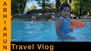 4K UHD| Maple Grove Pool(Outdoor Swimming Pool) in Vancouver | Abhinavi Enjoyed her Swimming 🏊‍♀️